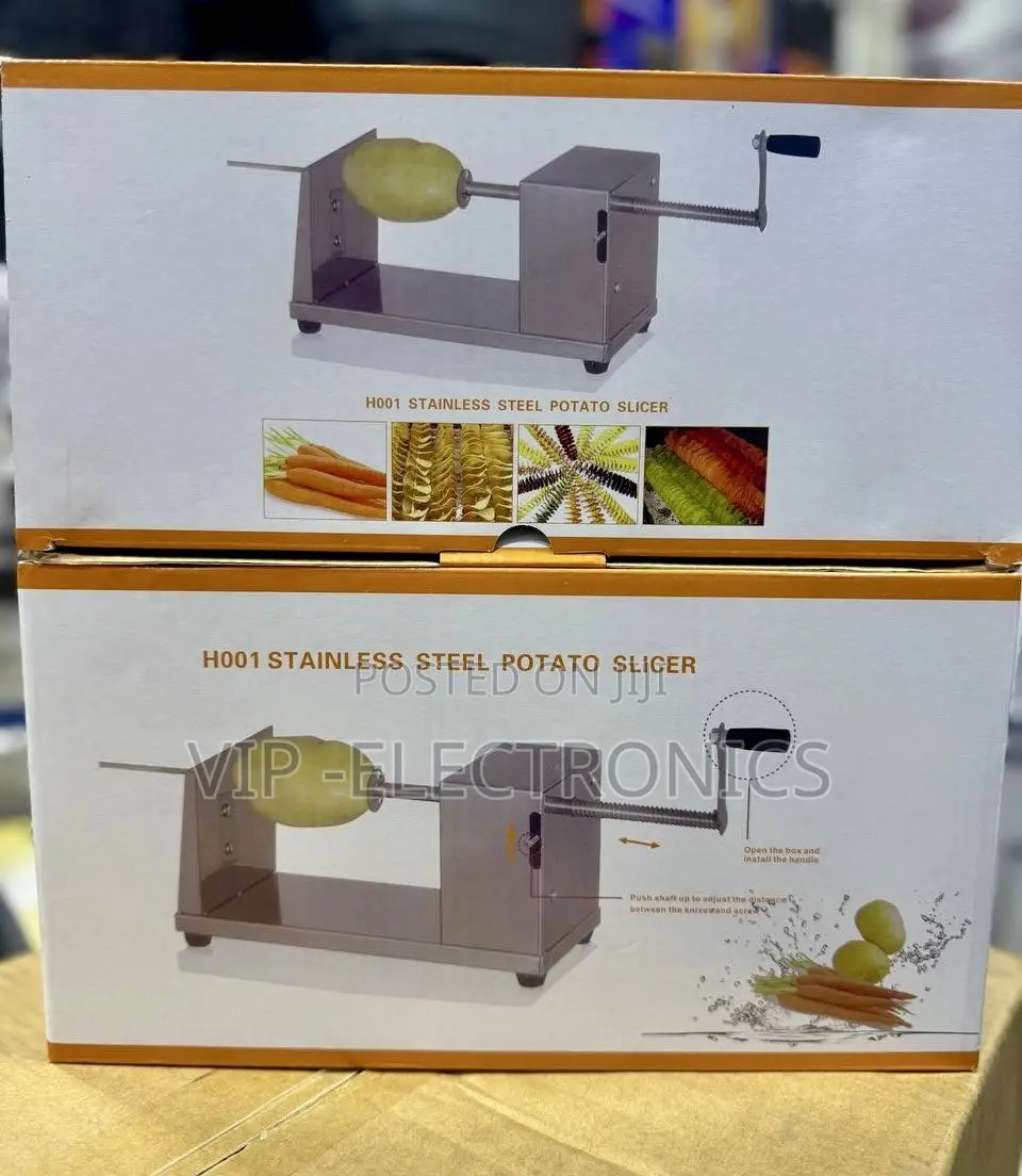 Stainless Steel Spiral Potato Slicer - Manual Tornado Potato