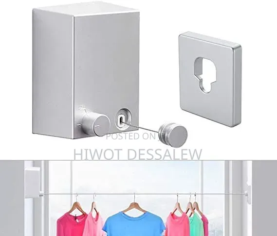 ልብስ ማስጫ. Retractable Clothesline Rope