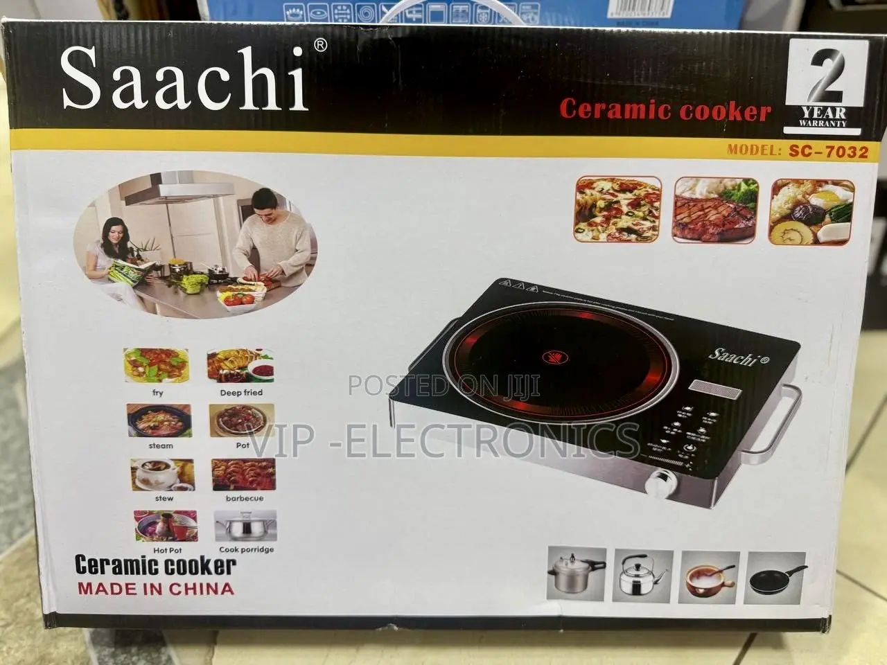 Saachi Ceramic Stove -Cooker - Single Burner Infrared Electric Cooktop