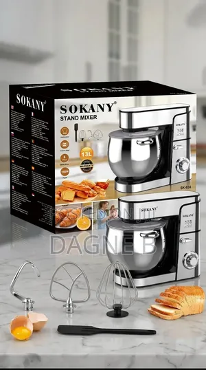 Mixer Sokany 624 Dough Kneading Machine ሶካኒ የሊጥ ማቡኪያ 13litre