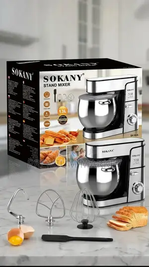 Mixer Sokany 624 Dough Kneading Machine ሶካኒ የሊጥ ማቡኪያ 13litre