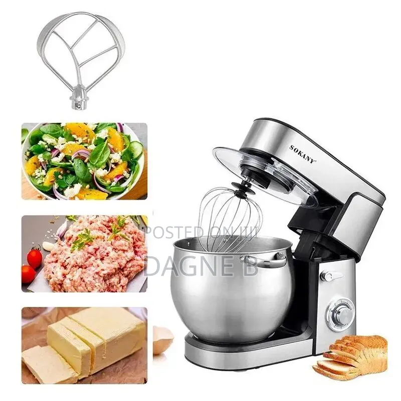 Mixer Sokany 624 Dough Kneading Machine ሶካኒ የሊጥ ማቡኪያ 13litre