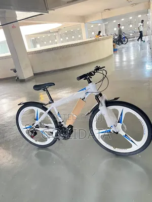 ነጭ እና ሰማያዊ ውብ ሳይክል — White & Blue Stylish Bike