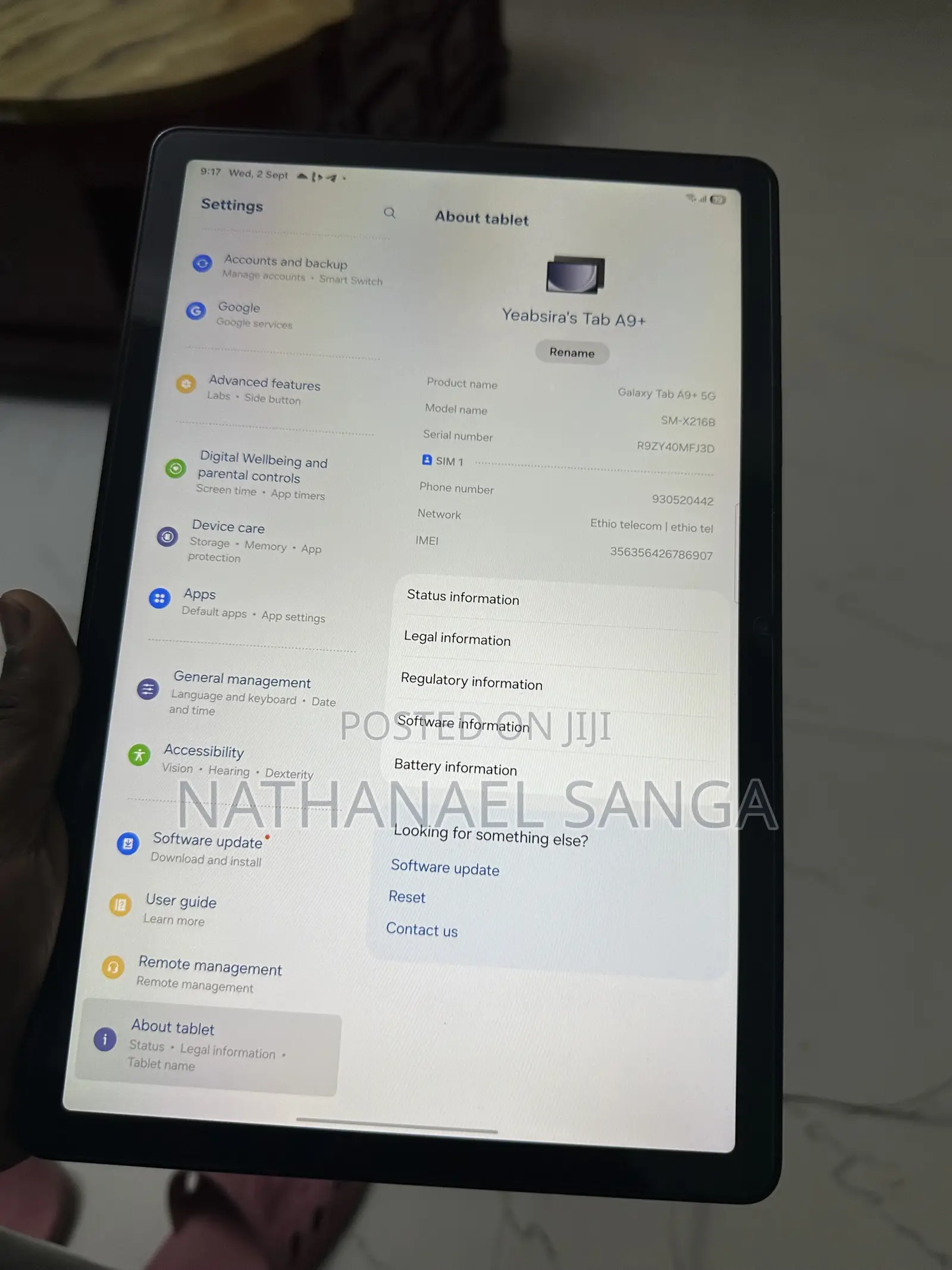 New Samsung Galaxy Tab A9+ 128 GB Black