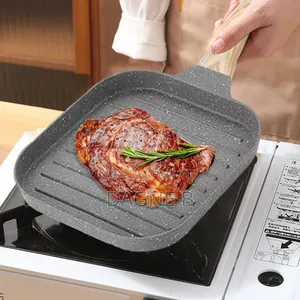 Frypan Square Die Casting Aluminum Grill Pan የማይዝ 4 ማእዘን መጥበሻ