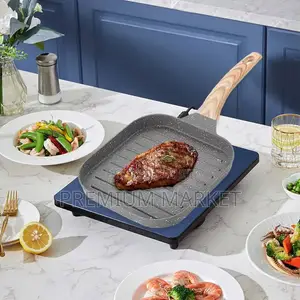 Frypan Square Die Casting Aluminum Grill Pan የማይዝ 4 ማእዘን መጥበሻ