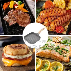 Frypan Square Die Casting Aluminum Grill Pan የማይዝ 4 ማእዘን መጥበሻ