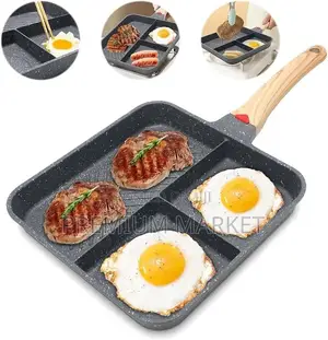 Frypan 3in 1 Nonstick  With Pour Spouts የማይዝ የፓንኬክ መጥበሻ 3 በ 1