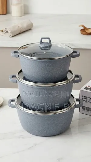 Momcoc Ceramic Cookware Big Size ማምኮክ ሴራሚክ ድስት ባለ 3 ደረጃ 
መጠን(ትልቁ መጠን)