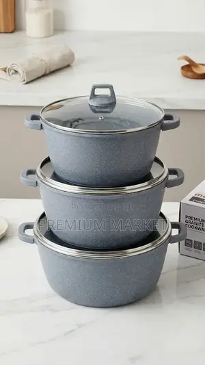 Momcoc Ceramic Cookware Big Size ማምኮክ ሴራሚክ ድስት ባለ 3 ደረጃ 
መጠን(ትልቁ መጠን)
