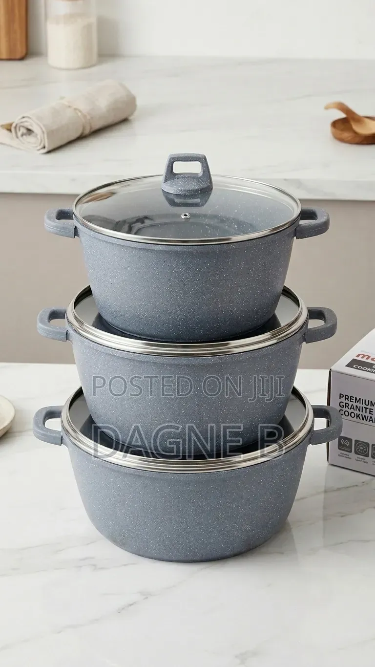 Momcoc Ceramic Cookware Big Size ማምኮክ ሴራሚክ ድስት ባለ 3 ደረጃ 
መጠን(ትልቁ መጠን)