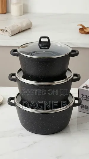 Momcoc Ceramic Cookware Big Size ማምኮክ ሴራሚክ ድስት ባለ 3 ደረጃ 
መጠን(ትልቁ መጠን)