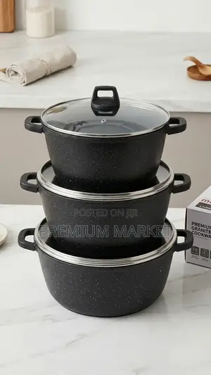 Momcoc Ceramic Cookware Big Size ማምኮክ ሴራሚክ ድስት ባለ 3 ደረጃ 
መጠን(ትልቁ መጠን)