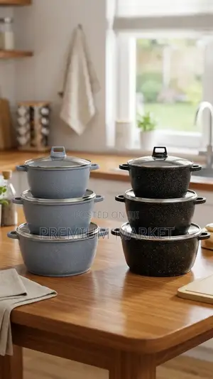 Momcoc Ceramic Cookware ማምኮክ ሴራሚክ ድስት ባለ 3 ደረጃ 
መጠን