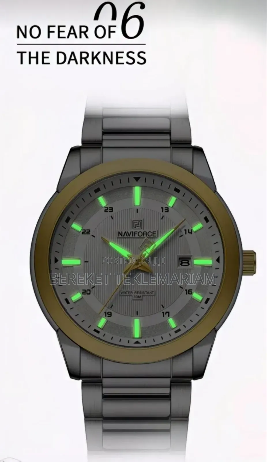 Naviforce Nf8029 Men's Luxury Quartz Wristwatch-Date Display- S.S Band