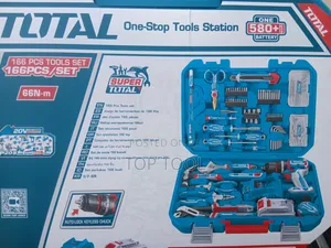 ,Total 166 PCS Tools Set Filled With a Cordless Drill and Hand Tools.