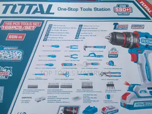,Total 166 PCS Tools Set Filled With a Cordless Drill and Hand Tools.