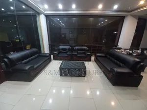 Full Leather Sofa Set With Durability. ሶፋ