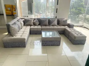 Space Efficient 8 Seater L Shape Sofa. ሶፋ