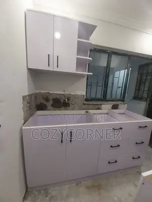 Laminated Kitchen Cabinet Priced Per Square Meter. ኪችን በካሬ