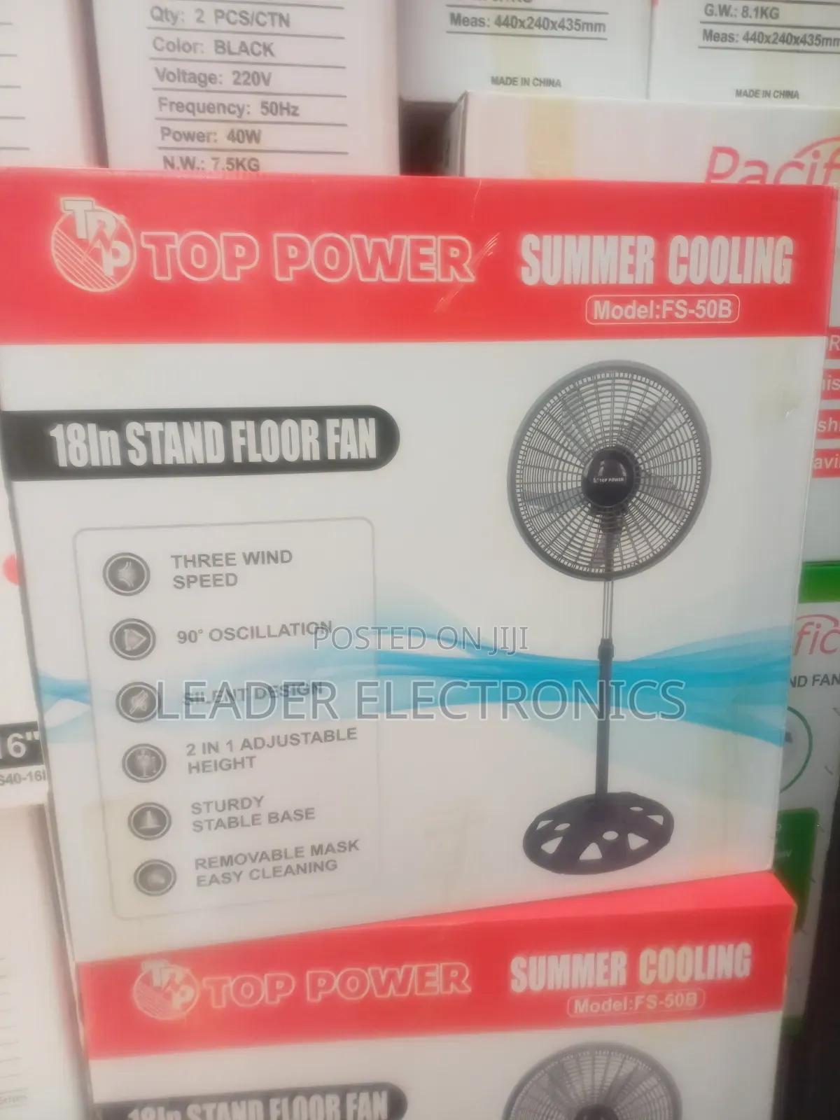 Top Power 18 Inch Stand Floor Fan