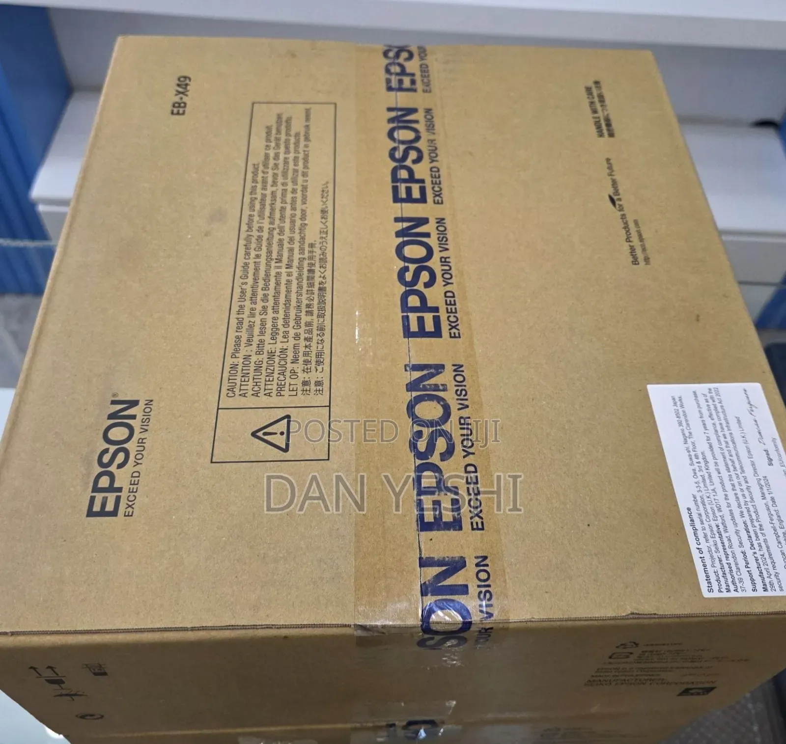 Brand New Epson Projector 
Model : EB-X49  
Technology: 3LCD
