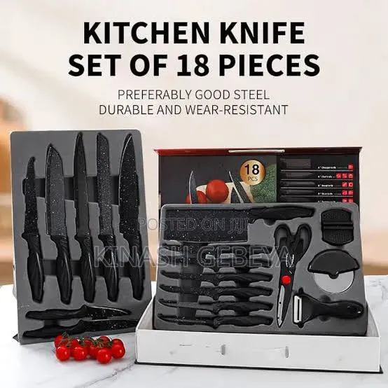 18pcs Granite Kitchen Knife Set