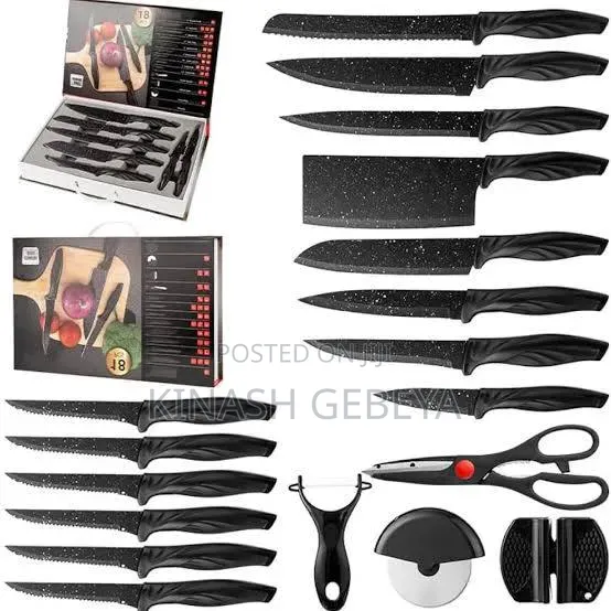18pcs Granite Kitchen Knife Set