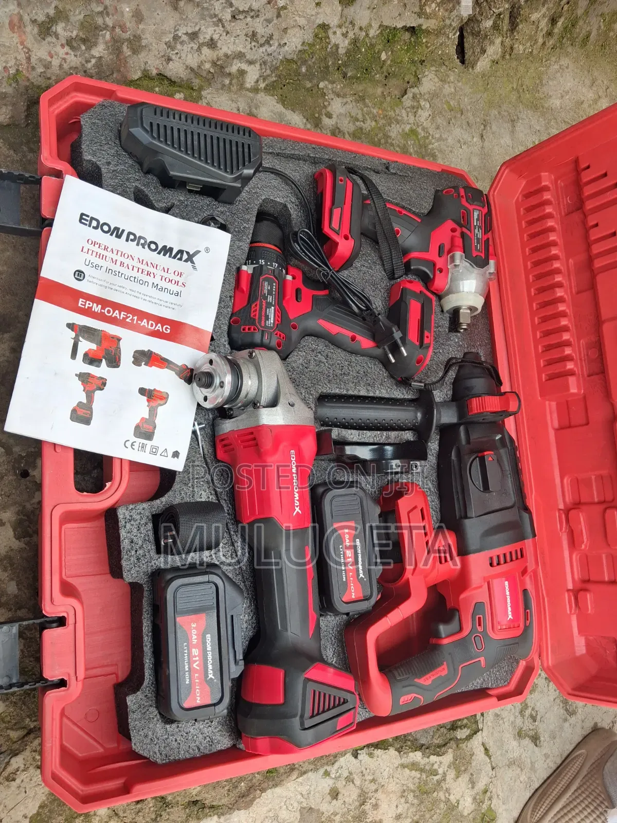Edon 4 in 1 Cordless Power Tools Combo Kit