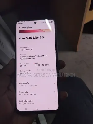 New Vivo V30 5G 256 GB Black