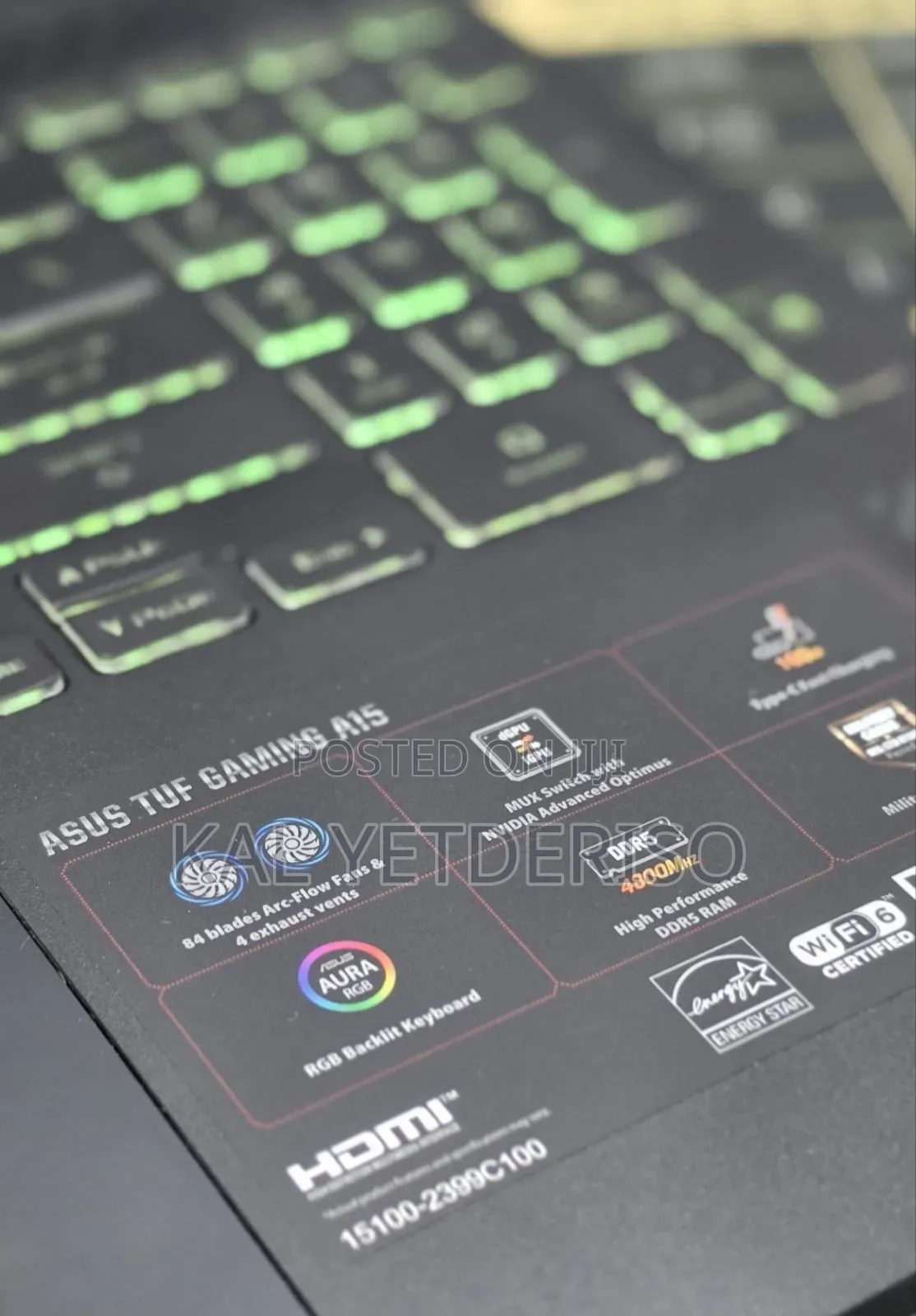 New Laptop Asus TUF Gaming A15 16GB AMD Ryzen 7 SSD 512GB