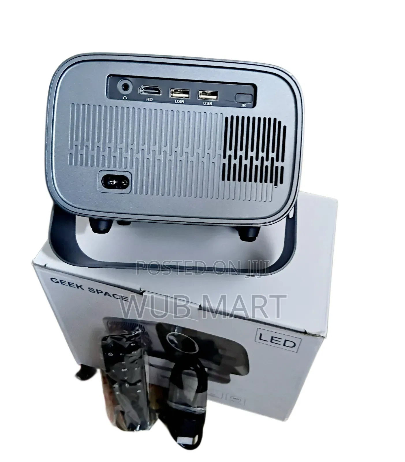 Geek Space Smart Projector 4k ስማርት ፕሮጀክተር ከሪሲቨር ጋር የሚገናኝ