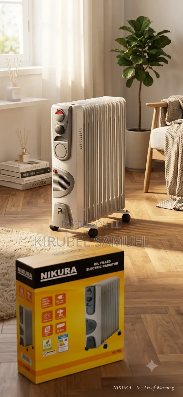 NIKURA 13-Fin Oil Filled Electric Radiator