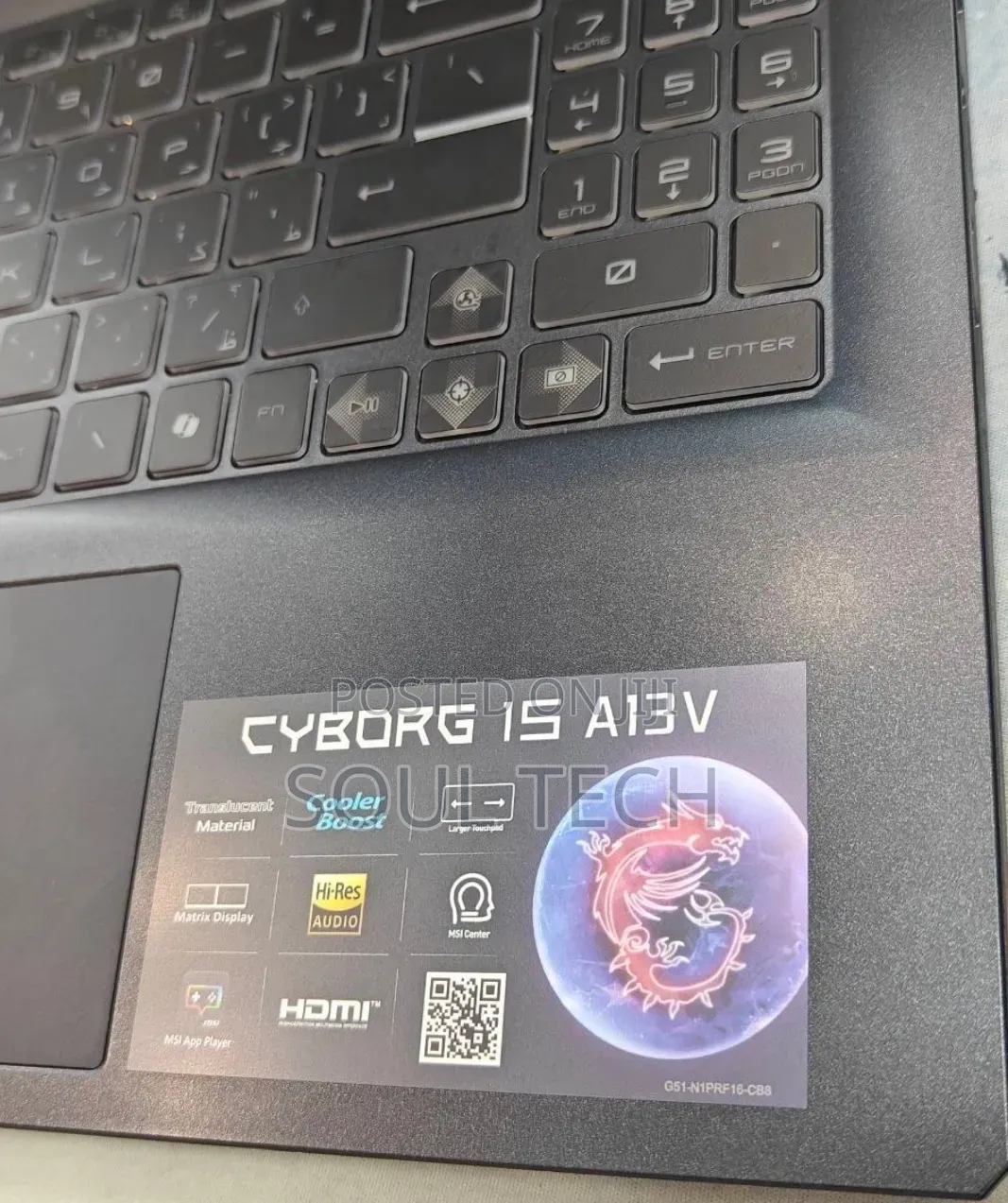 New Laptop MSI Cyborg 15 16GB Intel Core i7 SSD 1T
