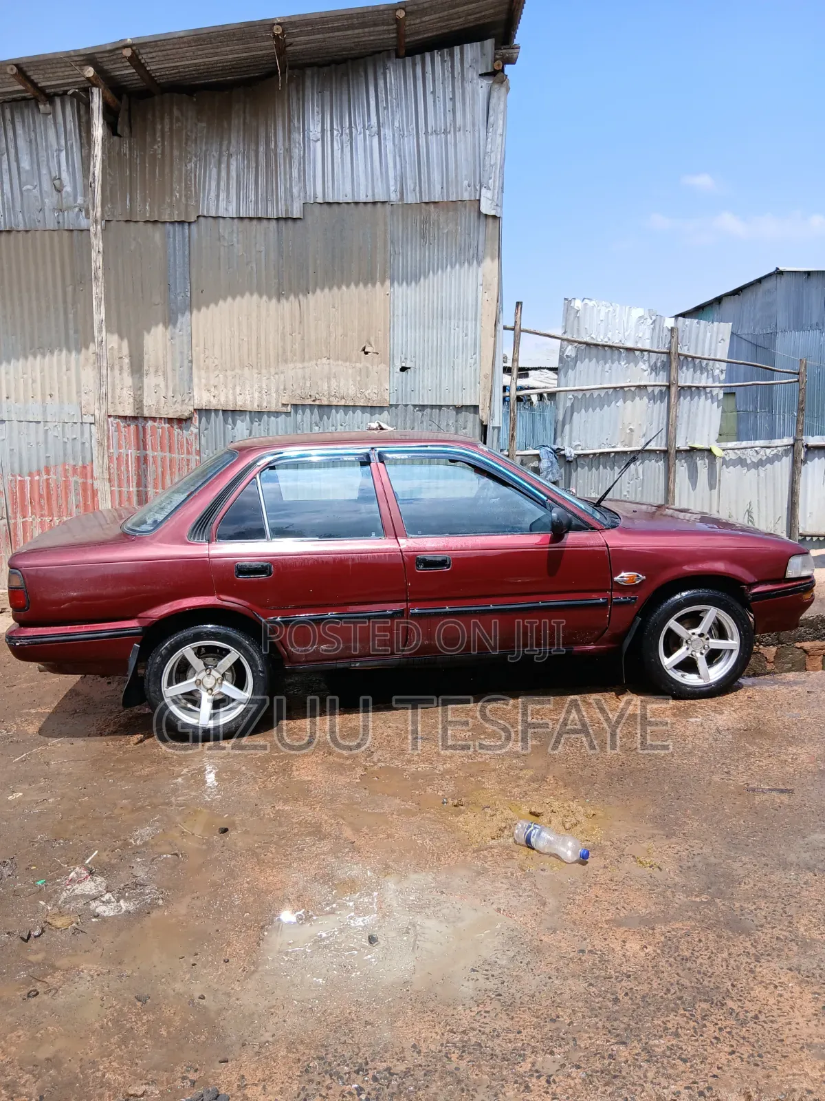 Toyota Corolla Sedan 1990 Burgundy
