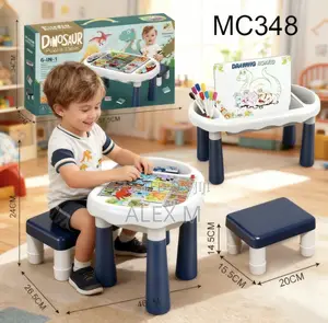 Puzzle Table Set Multi-Function Al Learning Desk for Kids