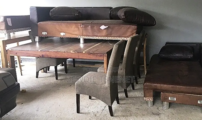 Authentic Leather Sofa Set and Dining Table3