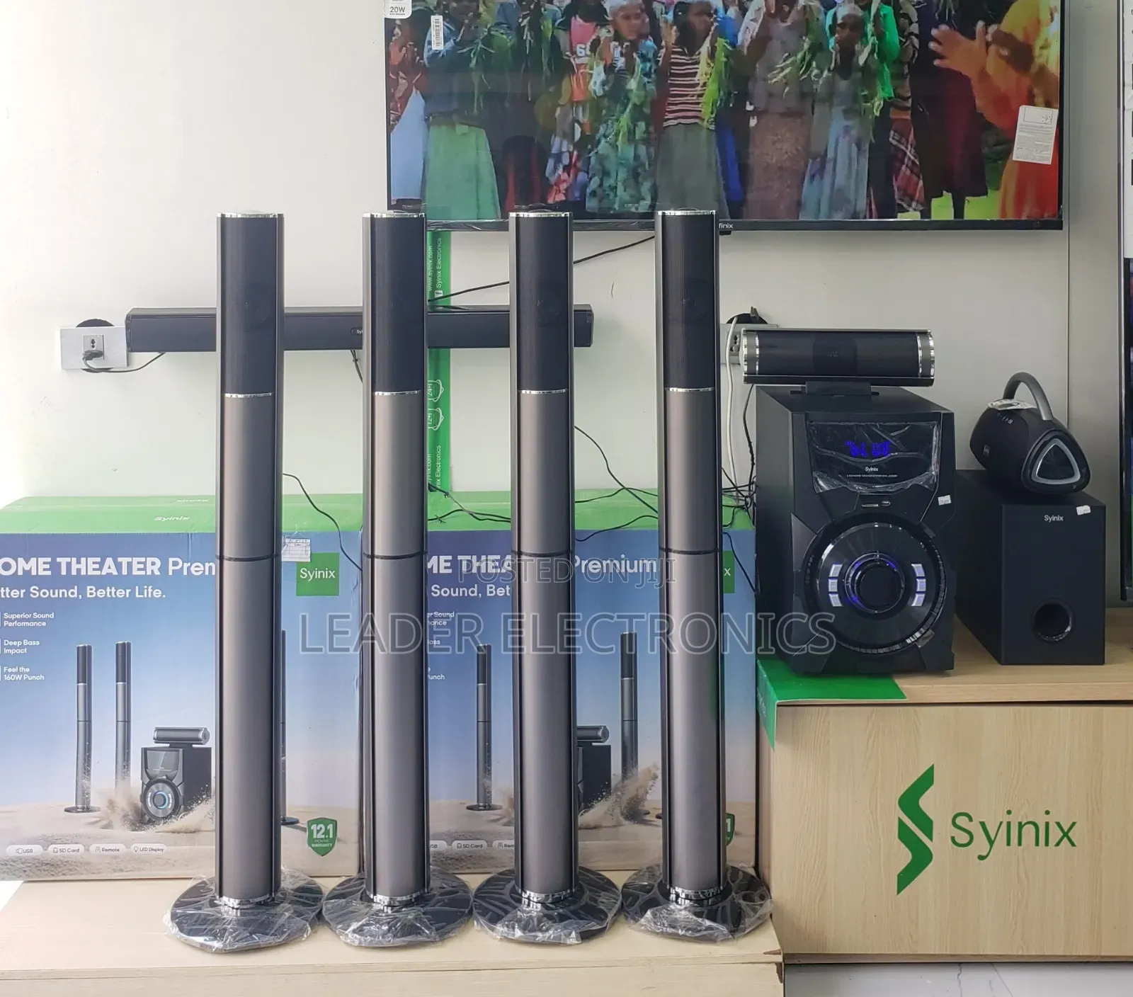 Syinix Premium Home Theater Speaker 160W – Powerful Sound, Deep Bass