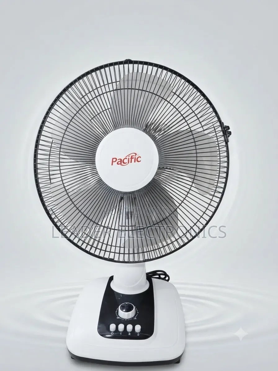 Pacific 16-Inch Table Fan – 5-Speed Control | Powerful & Quiet Cooling