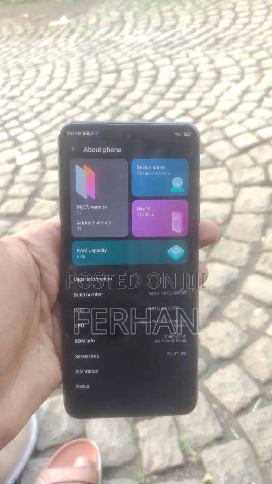 ZTE Blade V40 Pro 128 GB Silver