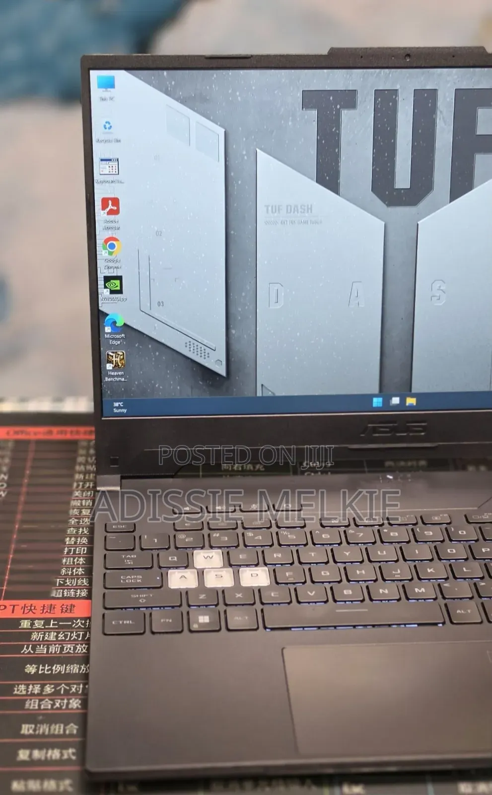New Laptop Asus TUF Dash F15 16GB Intel Core i7 SSD 512GB