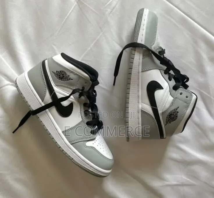 Nike Air #Jordan 1 #High "Light #Smoke Grey" Unisex Shoes