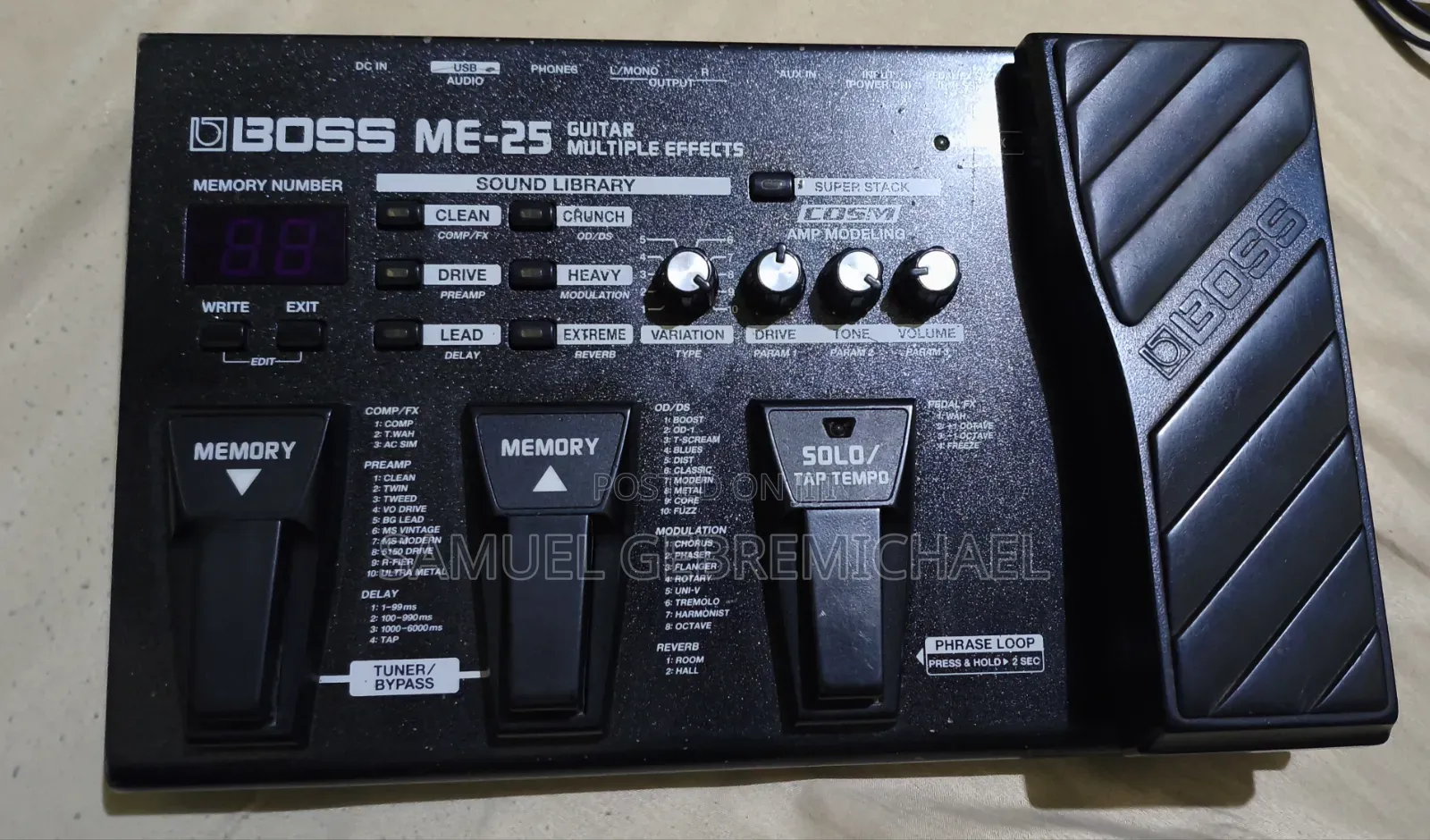Boss ME25 Multieffect Pedal