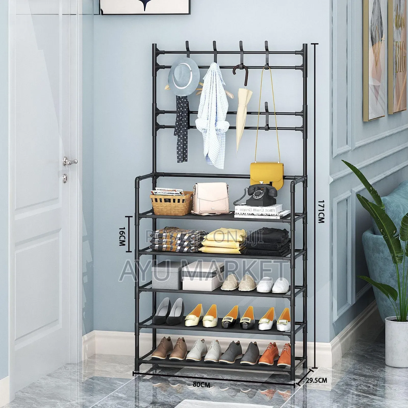💥New Simple Floor Clothes Rack