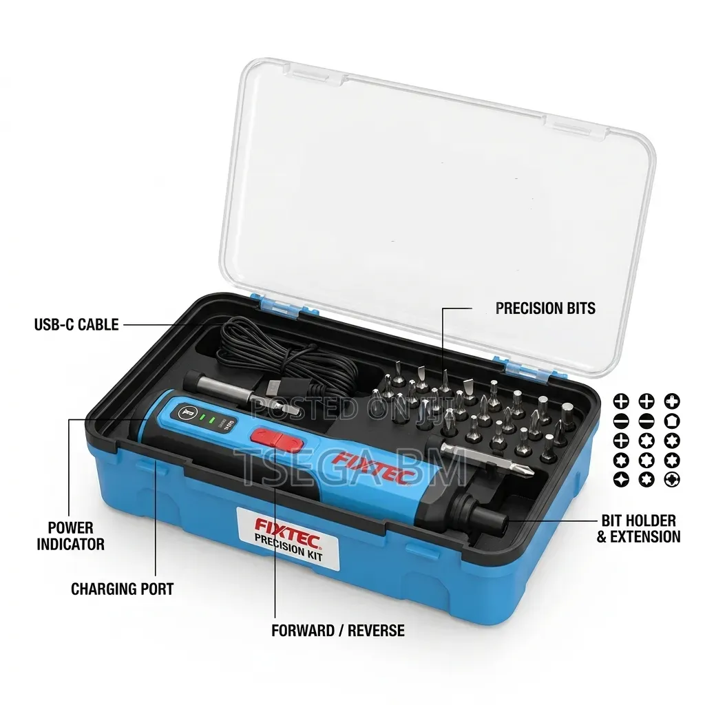 Fixtec 26PCS 4V Cordless Screwdriver Set