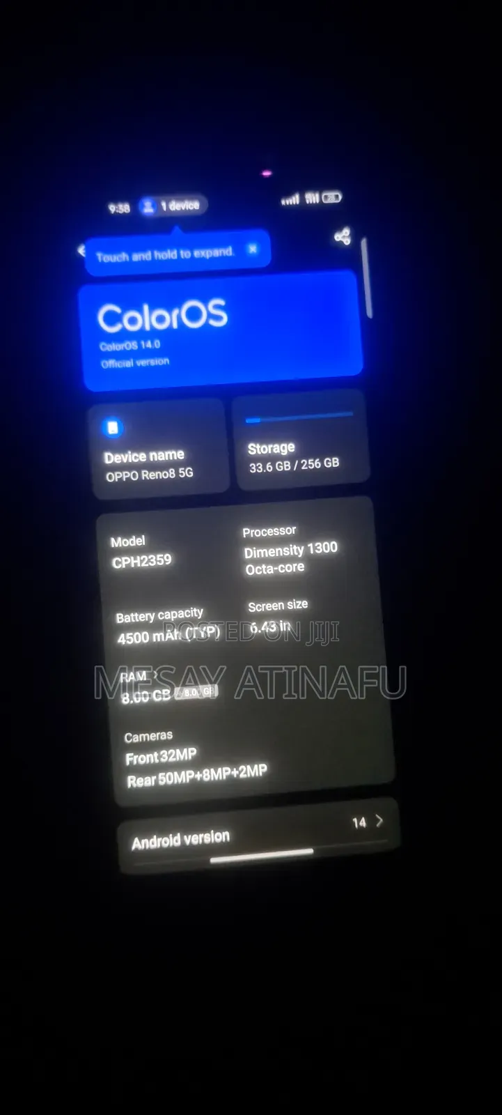 Oppo Reno8 5G 256 GB Black