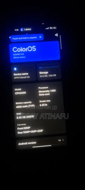 Oppo Reno8 5G 256 GB Black