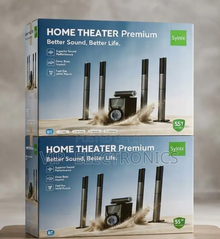 Syinix Home Theater Premium 180W Sound System (Dual Box Set)
