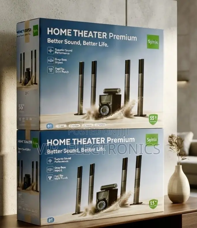 Syinix Home Theater Premium 180W Sound System (Dual Box Set)