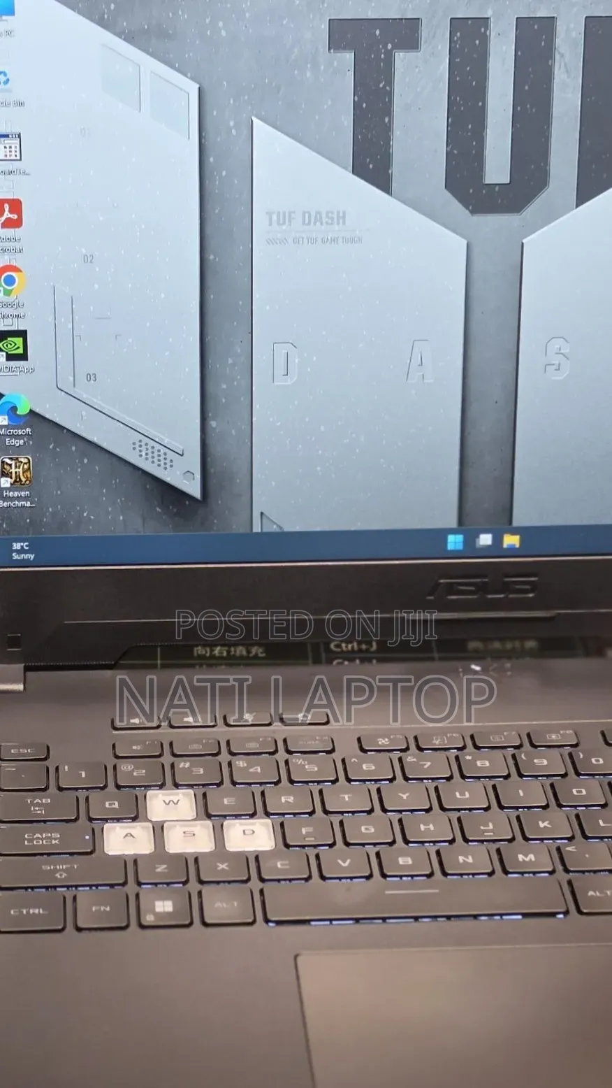 New Laptop Asus TUF Gaming A15 16GB Intel Core i7 SSD 512GB